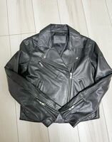 1円〜ライダースジャケット ブラック サイズ36 レザージャケット