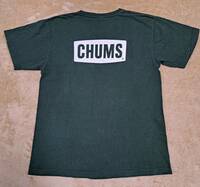 ★チャムス CHUMS　半袖 Tシャツ　Ｍサイズ　グリーン　ブービーバード　定番ロゴ　バックプリント