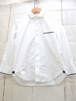 JUNYA WATANABE COMME des GARCONS ジュンヤワタナベ コムデギャルソン 長袖丸襟シャツ XS JG-B002 AD2010 ホワイト 綿100% 日本製