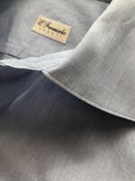 ★24ss ERRICO FORMICOLA / LUCIANO エンドオンエンド ワイドカラーシャツ　ブルー系　サイズ４２　定価3.3万