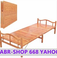 組立不要 折りたたみベッド 横幅80cm 竹庭 ベッドフレーム 天然竹製 シングル 耐荷重約200kg 通気性・抗菌性高い 茶色