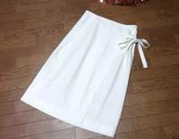 【QUEENS COURT】白リボンスカート1★S★新品♪