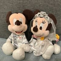 ディズニー ぬいぐるみ ミッキー、ミニー結婚式バージョンセット