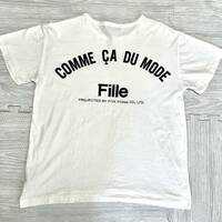 【美品】COMME CA du MODE fille Tシャツ カットソー　140cm レディースSサイズ 子ども　ホワイト S