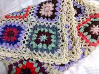 １　ベッドカバー　かぎ針編み・モチーフつなぎ