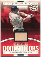 ☆ Juan Gonzalez MLB 2001 Donurss Classic of 2001 Dominators Authentic Game-Used Bat 500枚限定 バットカード フアン・ゴンザレス