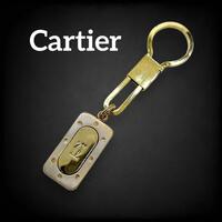 【美品】 Cartier カルティエ キーリング キーホルダー 2Cロゴ ロゴ メンズ レディース ユニセックス ヴィンテージ シルバー ゴールド 866