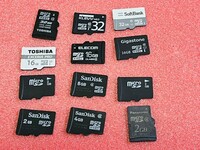 microSDカード　マイクロSDカード　32GB 16GB 8GB 4GB 2GB まとめて　12枚セット フォーマット済