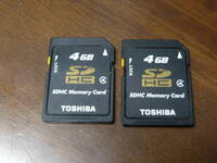 動作保証！TOSHIBA SDHCカード クラス④ 4GB 2枚セット 安心の日本製