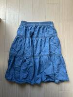 140cmデニム風スカート
