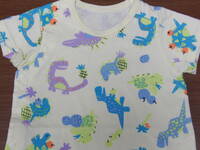 新品（７０）Kid's　zoo　半袖オール　恐竜柄　丸高衣料　出産準備　ベビー服