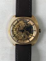 WALTHAM MONACO 腕時計 メンズ　スケルトン 自動巻き 稼働品 ウォルサム モナコ 裏スケ 皮ベルト
