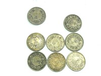 10銭銀貨　8枚（竜1・旭日7）
