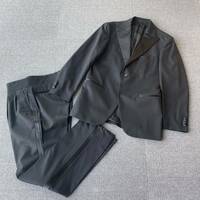 ユニバーサルランゲージ　タキシード　ブラックスーツ セットアップ 黒 フォーマル パンツスーツ 上下 