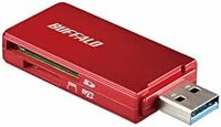 レッド BSCR27U3RD microSDSDカードカードリーダー USB3.0 BUFFALO レッド_直挿しタイプType-