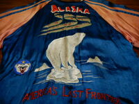 超 Rare 50's アラスカジャン BIG size ALASKA スーベニア ビンテージ オリジナル ( リーバイス 506XX 501 スカジャン ベトジャン SOUVENIR