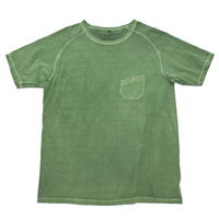 良品 ナイジェルケーボン ガーメントダイ ポケット ラグラン Tシャツ グリーン size.50 XL 日本製 ポケT vintage ミリタリー 