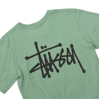 stussy ステューシー ベーシック ロゴ Tシャツ グリーン size.S