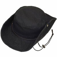 64cm 超ビッグサイズ 帽子 メンズ ハット サファリアドベンチャースクエアリング ブラック