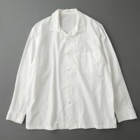 Y's for MEN ヨウジヤマモト オープンカラー ボックスワイドシャツ ホワイト/コットンブロード/春夏