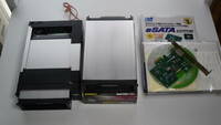 ラトックシステム製リムーバブルケースREX-SATAシリーズ 　SATA HDD対応 交換用トレイ(アルミ)ホットプラグ対応eSATA PCIeボード ジャンク