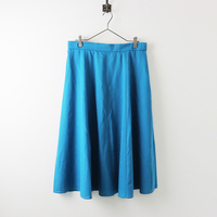 大きいサイズ オンワード樫山 組曲 KUMIKYOKU カラー フレアスカート 7/ブルー ボトムス【2400013895941】