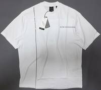 [新品] ARMANI EXCHANGE　シャープロゴ入りとなる【メンズ・ジャージ半袖Tシャツ】◆2023年春夏モデル　サイズ：XL(52相当)　◆色：白