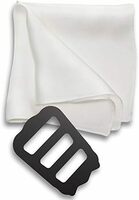 ホワイト 折り方ガイド付き 大判35×35cm シルク100% ポケットチーフ ホワイト