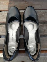 １円〜●レディース（婦人）パンプス靴　黒　サイズ24.5 ギズあり 