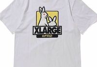 Lサイズ ホワイト XLARGE × #FR2 FxxK ICON TEE Tシャツ 画像1枚目はバックプリント 画像2枚目はフロント X-LARGE FR2