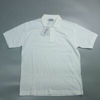 未使用タグ付 イタリア製 ヴェルサーチスポーツ versace sport ロゴ刺繍 半袖ポロシャツ 白 メンズ 48
