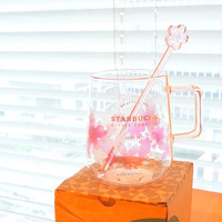 【海外限定】STARBUCKS 桜 グラスカップ マドラー付き