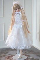 ジェニーサイズ 白い小花のセパレートドレス