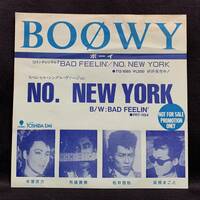 【EP】BOOWY - NO. NEW YORK / BAD FEELIN' プロモ白ラベル 非売品　PRT-1154 