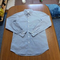 ユナイテッドアローズ　グリーンレーベルリラクシング　シャツ(長袖)Ｌサイズ　ボタンダウン　スリムフィット　ギンガムチェック　紺白