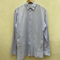 ディオール イタリア製 薄手 コットン レギュラーカラー ワイ シャツ、ブラウス シャツ、ブラウス - 水色 / ライトブルー