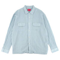 Supreme - Pinstripe Linen Shirt 水色L シュプリーム - ピンストライプ リネン シャツ 2023SS