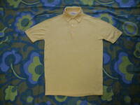 イギリス製 JOHN SMEDLEY ジョンスメドレー 半袖ポロシャツ イエロー メンズS 綿100 USEDキレイMADE IN ENGLAND