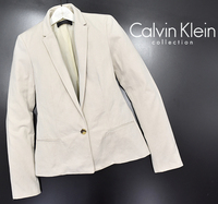 ◆北米限定の最上位ライン カルバンクラインコレクション【Calvin Klein COLLECTION】コットンツイル 1B テーラードジャケット Mサイズ相当
