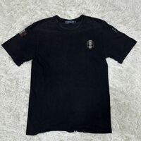 HYDROGEN ハイドロゲン 半袖 Tシャツ ラインストーン イタリア ブランドロゴ ブラック 黒 XLサイズ