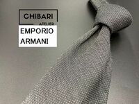 【美品】EMPORIO ARMANI　アルマーニ　ドット柄　ネクタイ　3本以上送料無料　グレイ　0502053