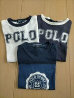格安 POLO Ralph Lauren POLO SPORTS ポロラルフローレン ポロスポーツ Tシャツ 3枚セット size-130 ★キッズ古着