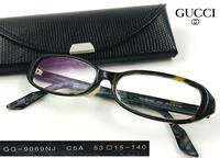 GUCCI GG-9069NJ グッチ 度入り 眼鏡 メガネフレーム シェリーライン 鼈甲 べっ甲 フレーム スクエア ケース付き