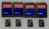 SanDisk　ｍicroSDHC　4GBx4枚　変換アダプター付　フォーマット済です