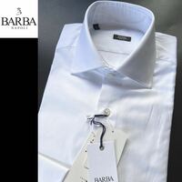 新品 23SS BARBA セミワイド カラー ドレス シャツ 38 40 シャルベ ルイジ ボレッリ BARBA バルバ FRAY フライ