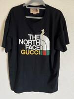 【正規品】GUCCI x The North Face コットン Tシャツ グッチ　ノースフェイス　Tシャツ　ブランド　コラボ Tee 半袖Tシャツ ビッグロゴ