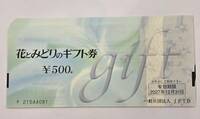 花とみどりのギフト券　500円×10枚　5000円分　2027年12月31日まで有効