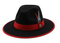 1円～ フェルトハット (F243) ウールハット 帽子 礼帽 メンズ レディース 紳士帽 欧米風 おしゃれ フォーマル カジュアル 黒