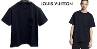 定価162,800円LOUIS VUITTON ルイヴィトン/シグネチャー3D ポケットモノグラム ピケコットン Dark Blue Tシャツ MADEinITALY
