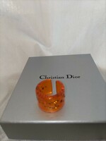 christian Dior クリスチャンディオール 指輪 アクセサリー　ラインストーン 　レッド　一部ストーン抜けあり